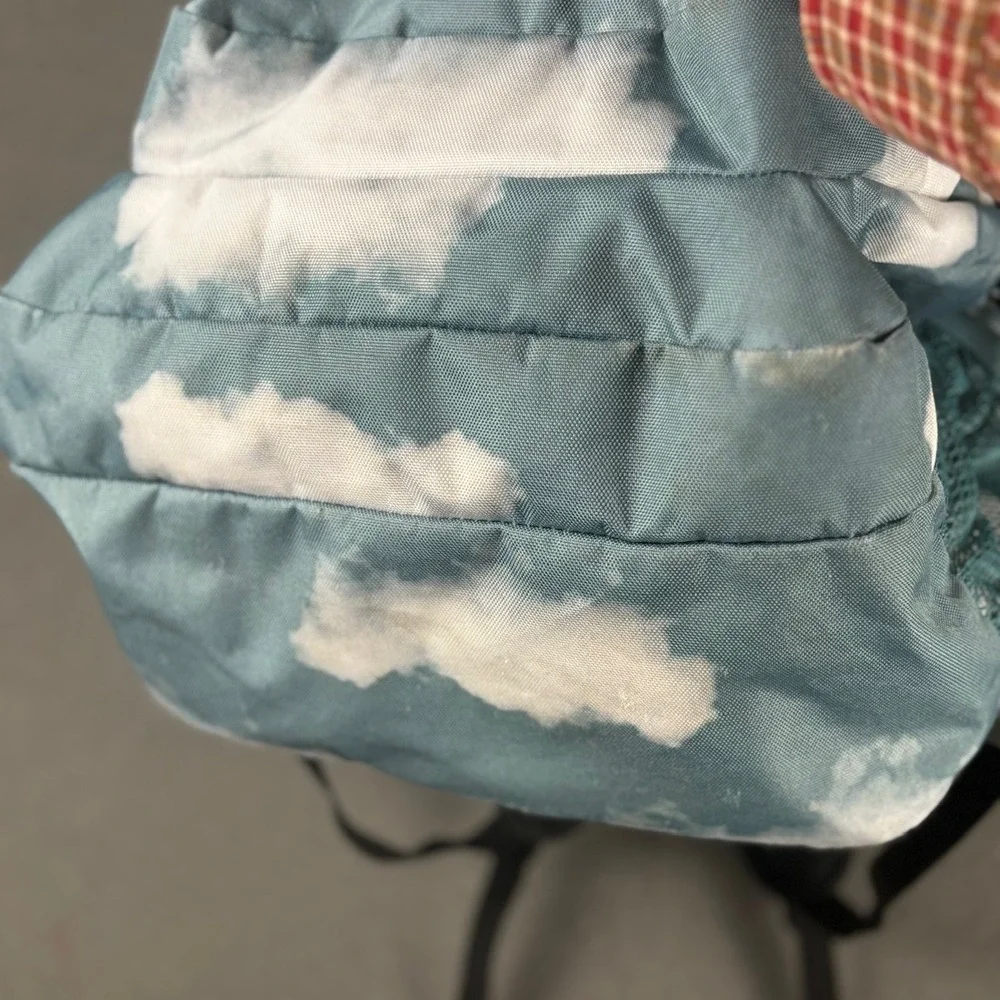 Jansport Trans Backpack Cloud Print Blue White Teal School‎ Travel Bag